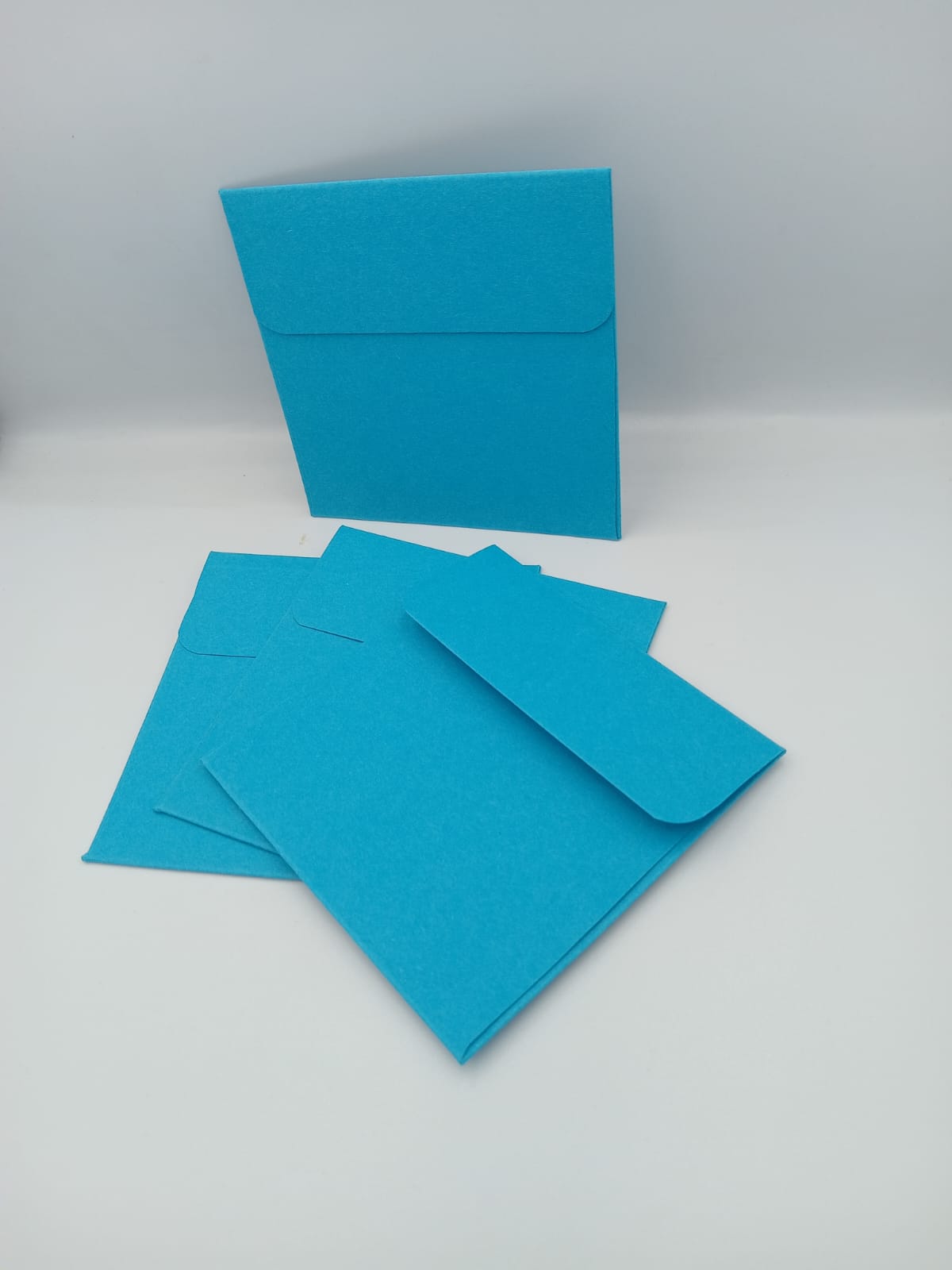 Enveloppe faite main carrée (100x100mm) - Bleu riche