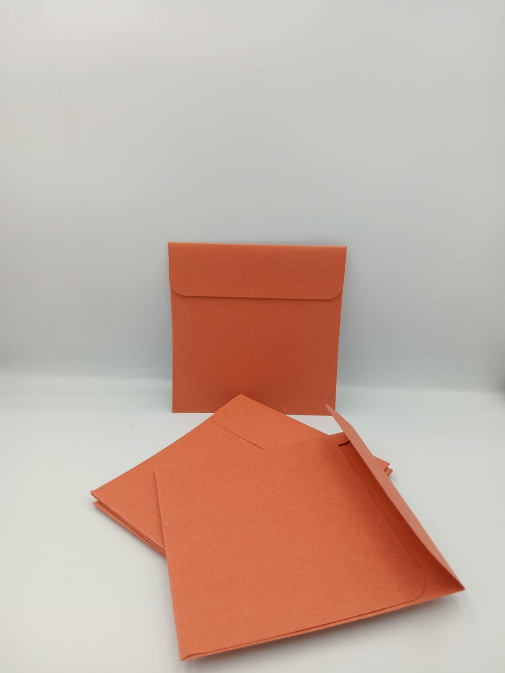 Enveloppe faite main carrée (105x105mm) - Terra rossa