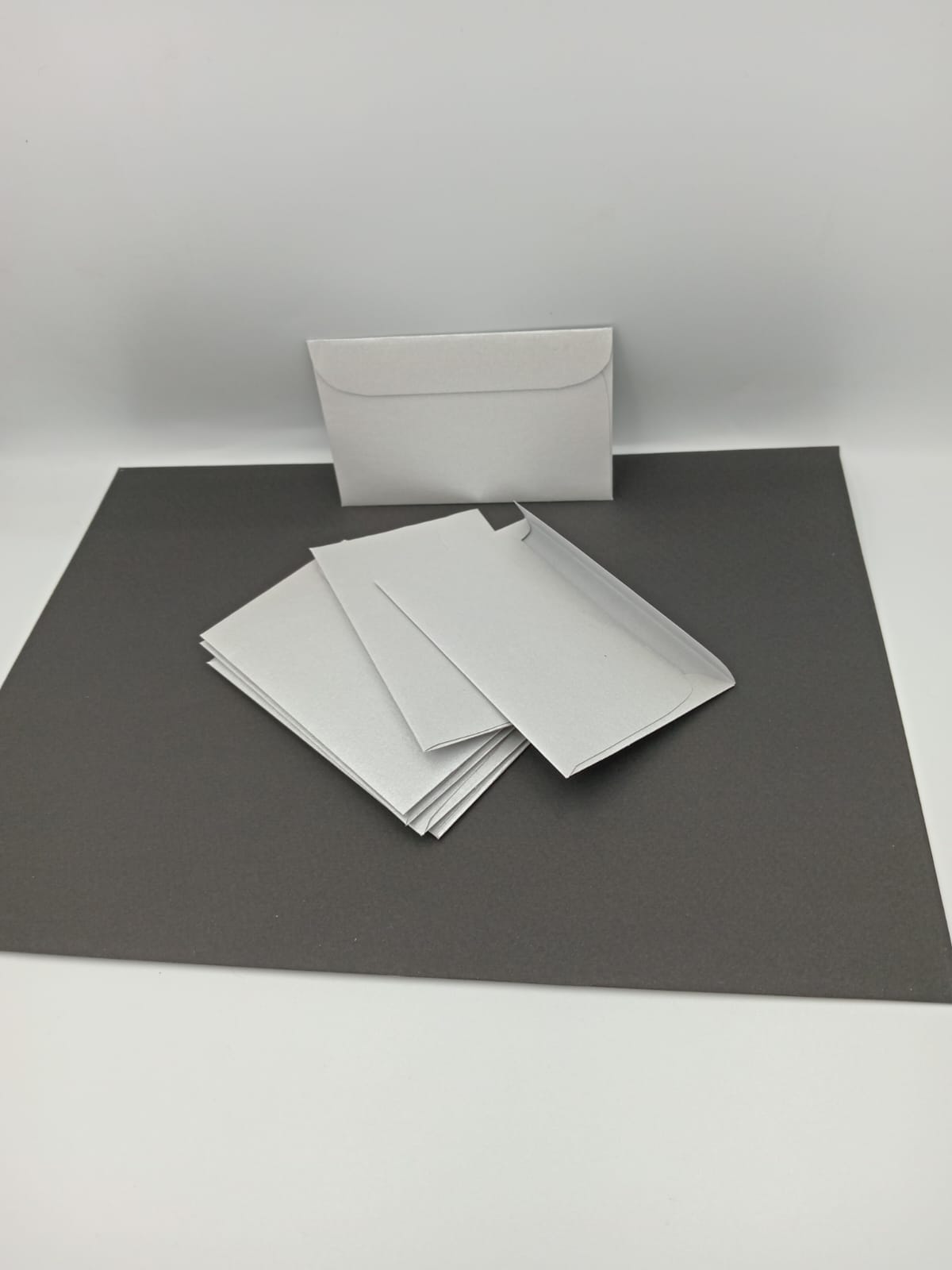Enveloppe faite main 80x50mm - Аrgentée