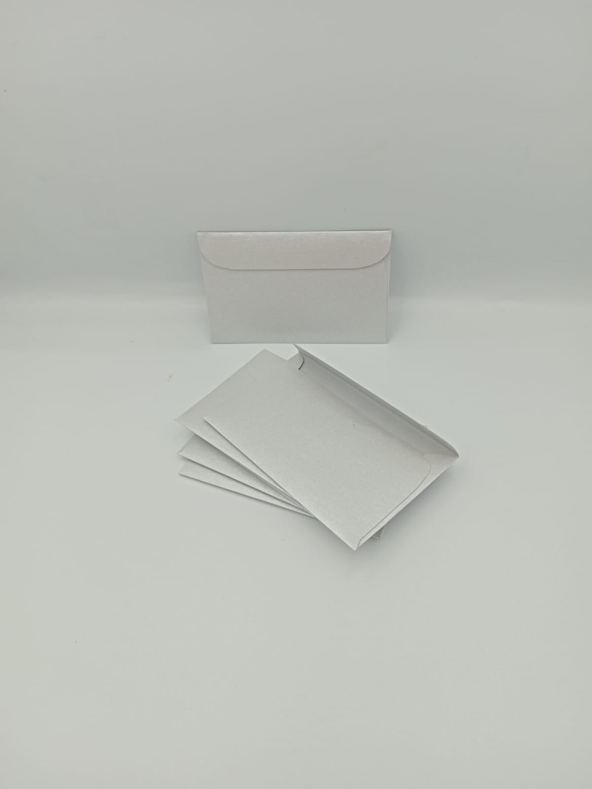 Enveloppe faite main 80x50mm - Аrgentée