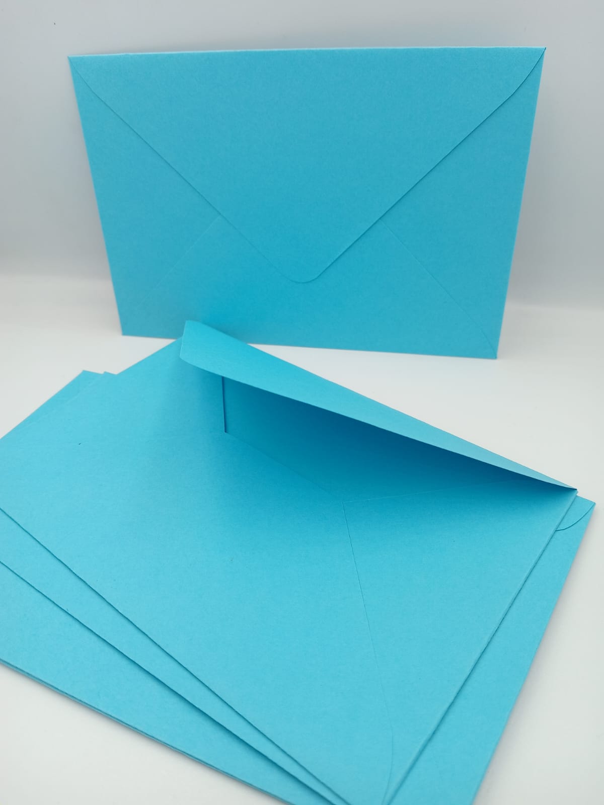 Enveloppe fait main C6 (114x162mm) - Bleu ciel - AZUVIA