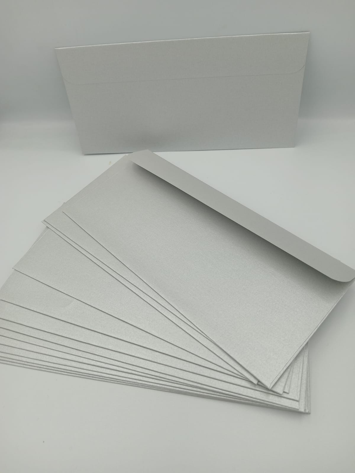 Enveloppe faite main 173x81mm - Аrgentée - AZUVIA