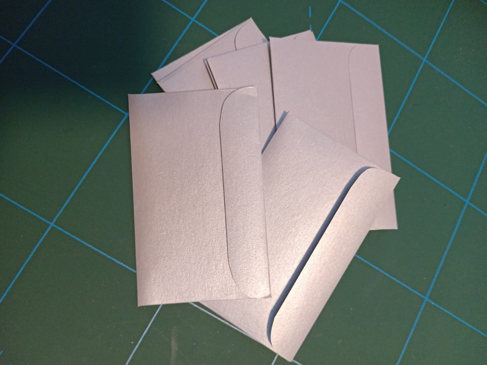 Enveloppe faite main 80x50mm - Аrgentée - AZUVIA