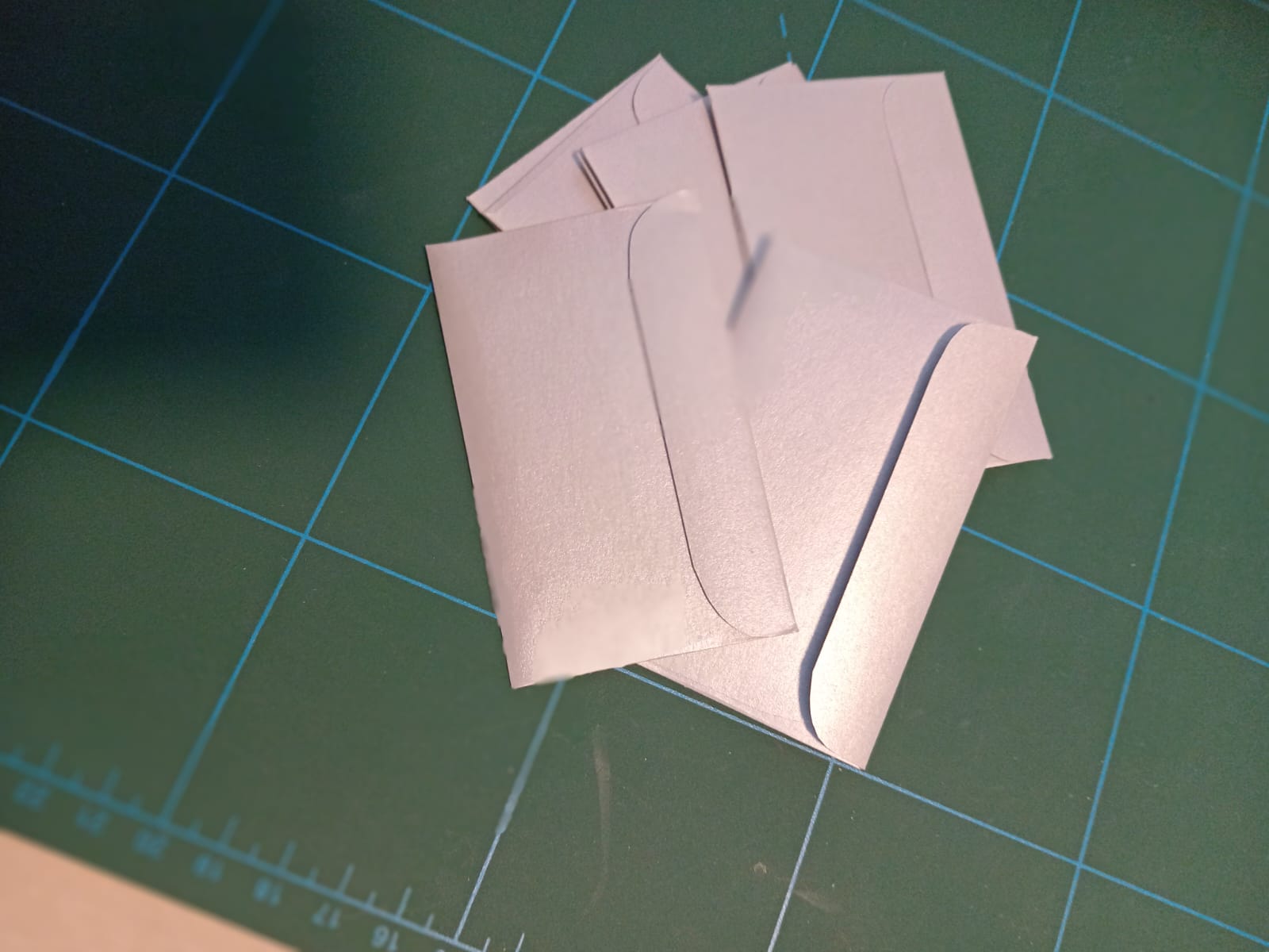 Enveloppe faite main 80x50mm - Аrgentée - AZUVIA