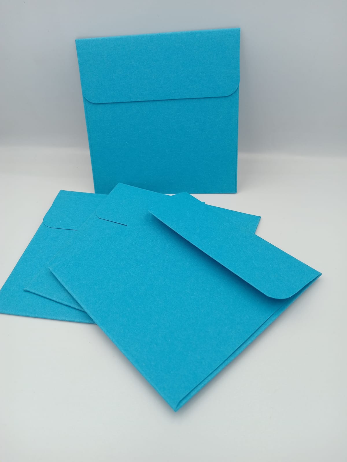 Enveloppe faite main carrée (100x100mm) - Bleu riche - AZUVIA