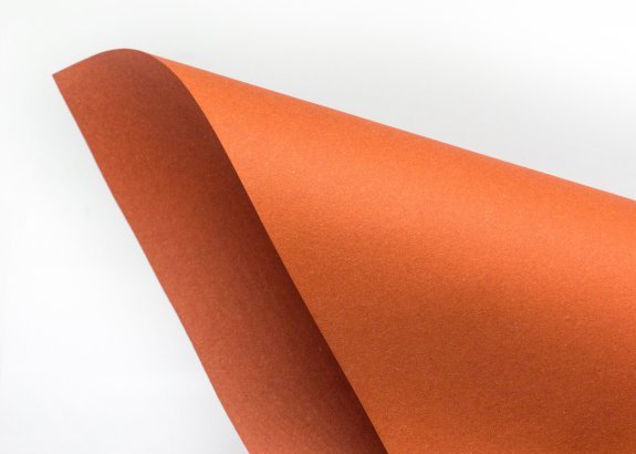 Enveloppe faite main carrée (105x105mm) - Terra rossa - AZUVIA