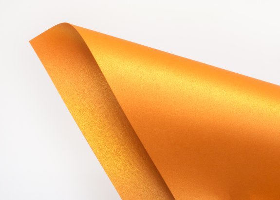 Enveloppe faite main carrée (140x90mm) - Orange pearl - AZUVIA